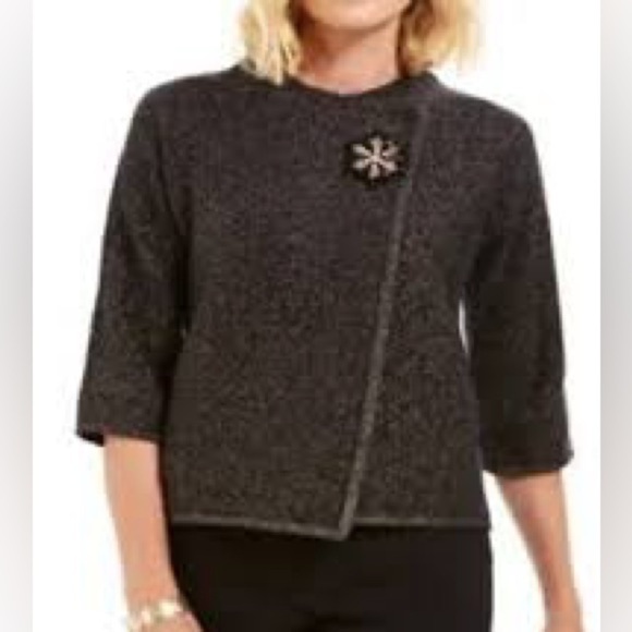 JM Colllection Metallic Weave Cardigan Sweater XXL - Picture 1 of 9